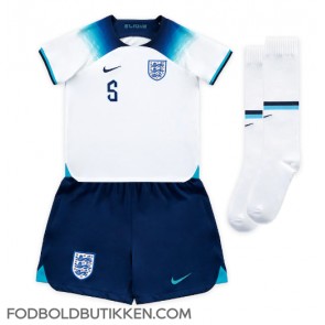 England John Stones #5 Hjemmebanetrøje Børn VM 2022 Kortærmet (+ Korte bukser)